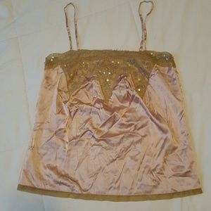 Pink silk camisole